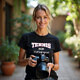 Shutter Swag Designs Tennis Mom Photographer Softstyle Cotton T-Shirt