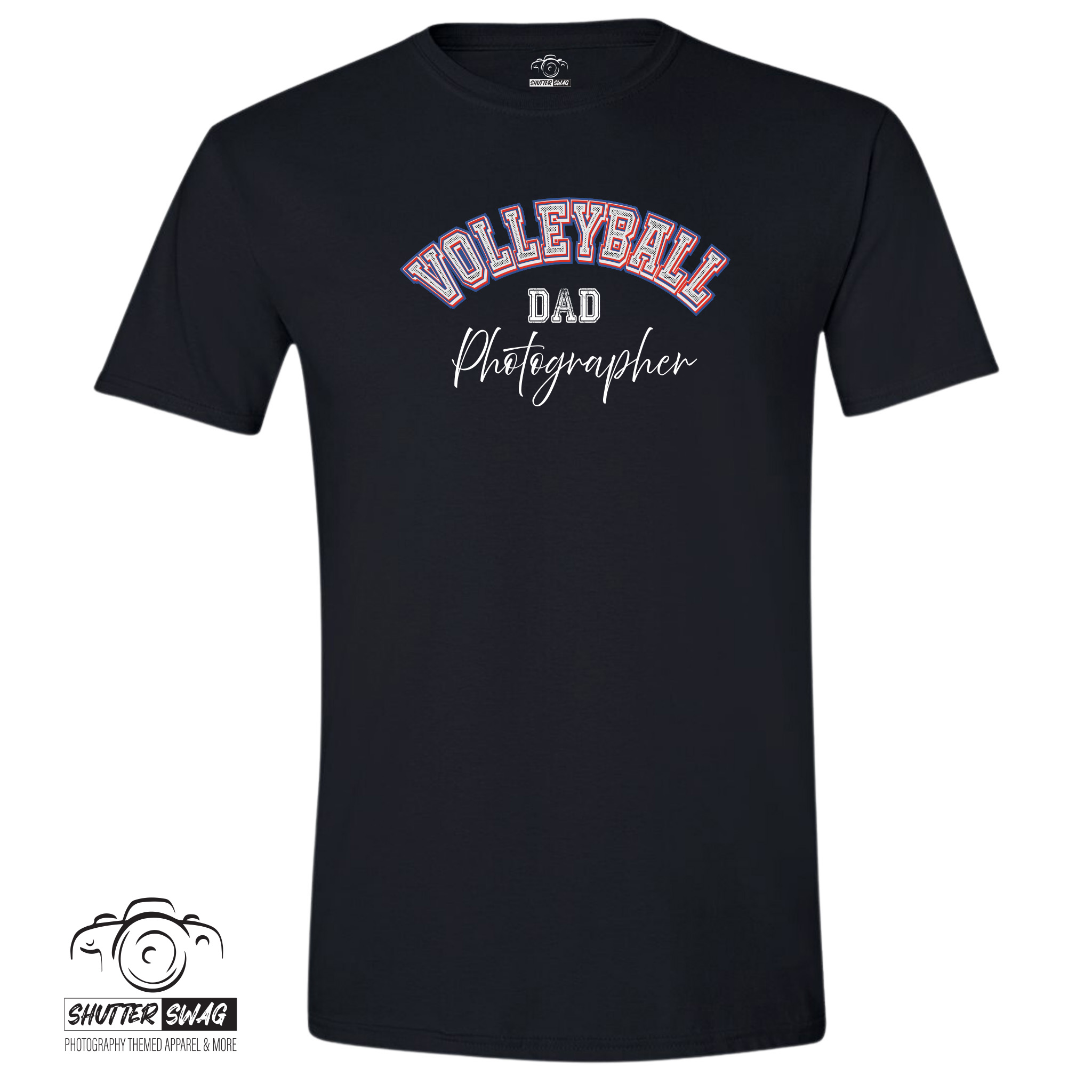 Volleyball Dad Photographer Cotton T-Shirt - Image 2