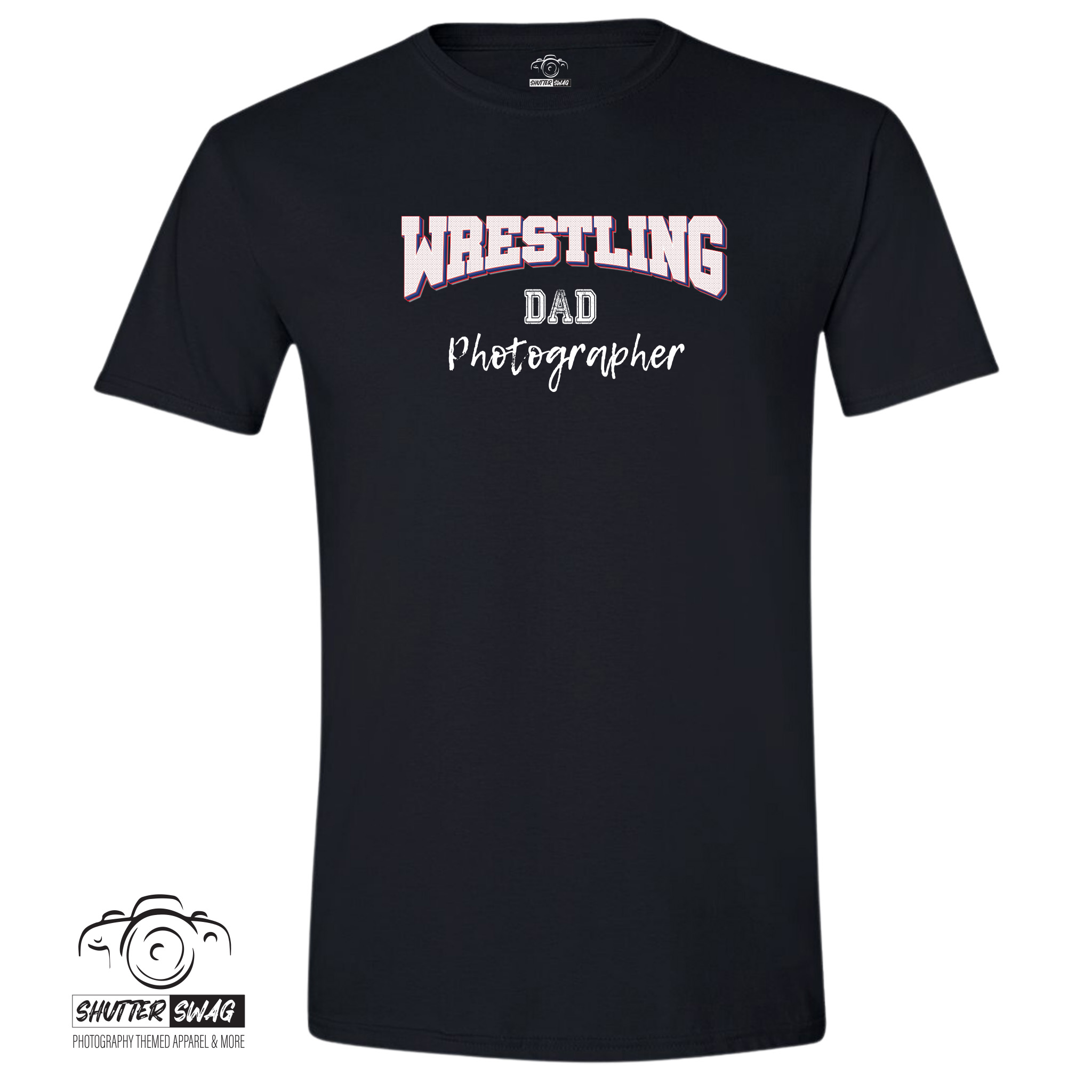 Wrestling Dad Photographer Cotton T-Shirt - Image 2