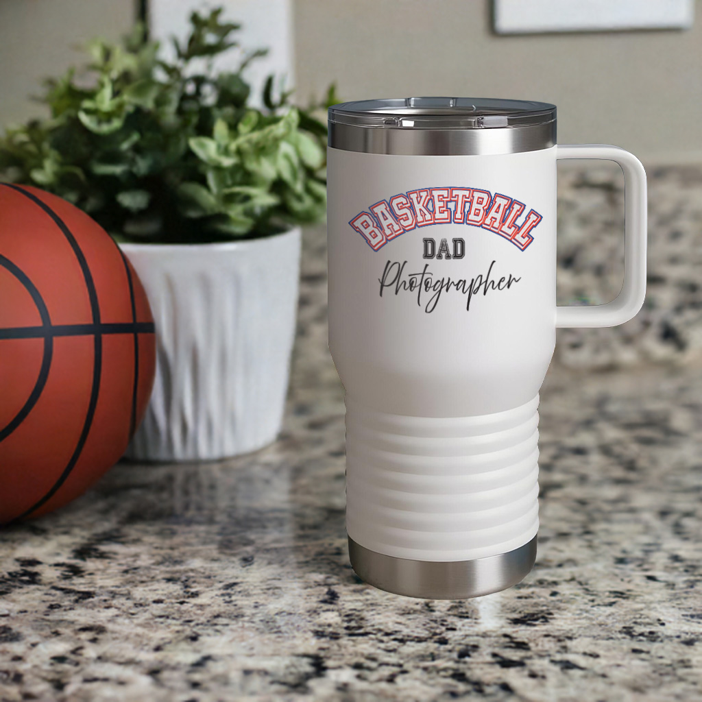 20250704150038-1f058e7a-5a80-6a52-802a-ce7fa0f7297a.jpg Shutter Swag Designs Basketball Dad Photographer Softstyle 20oz Insulated Travel Mug
