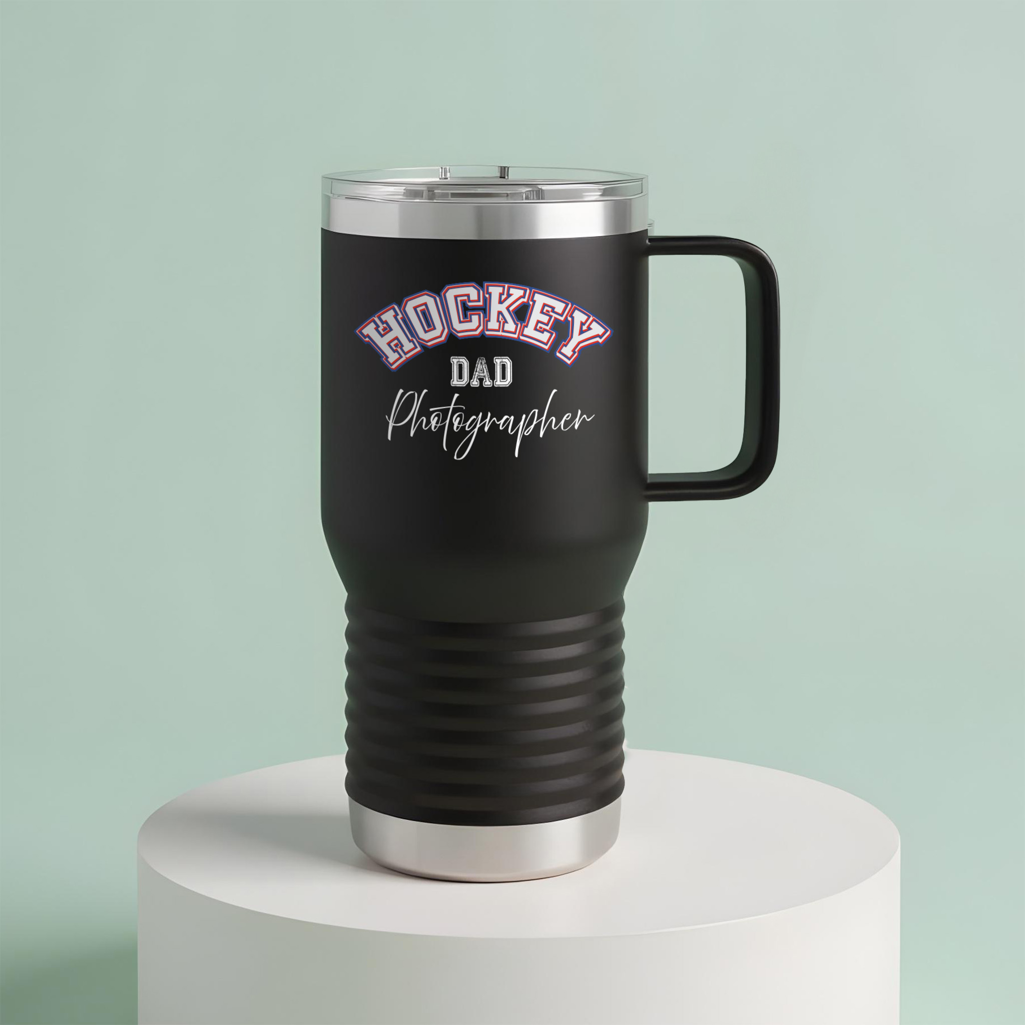 Shutter Swag Designs Hockey Dad Photographer 20oz Insulated Travel Mug