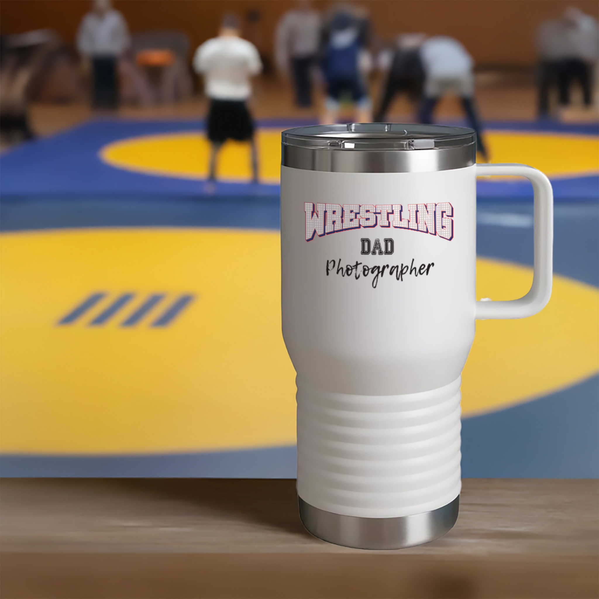 20250704164820-1f058f6b-15a0-6cec-ac83-eeb65f8a6b97.jpg Shutter Swag Designs Wrestling Dad Photographer 20oz Insulated Travel Mug