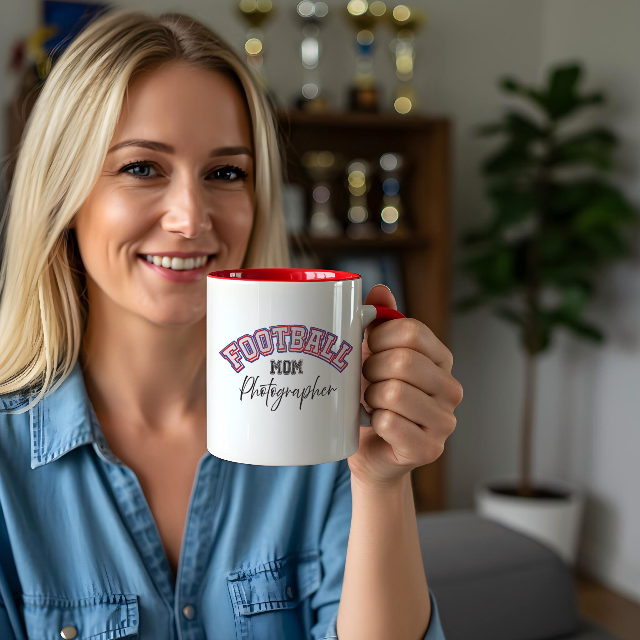 Shutter Swag Designs Football Mom Photographer Accent Coffee Mug