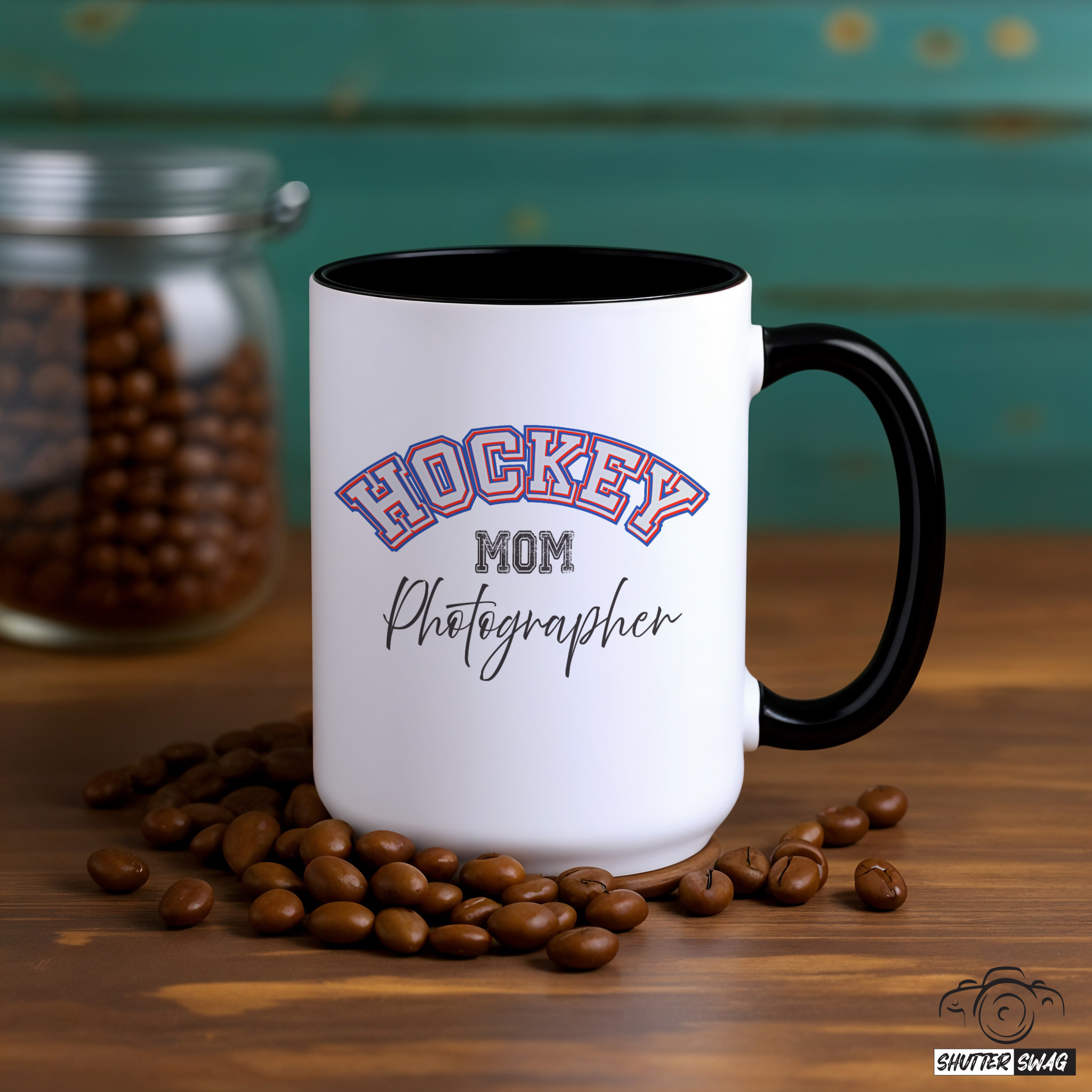 Shutter Swag Designs Hockey Mom Photographer Accent Coffee Mug