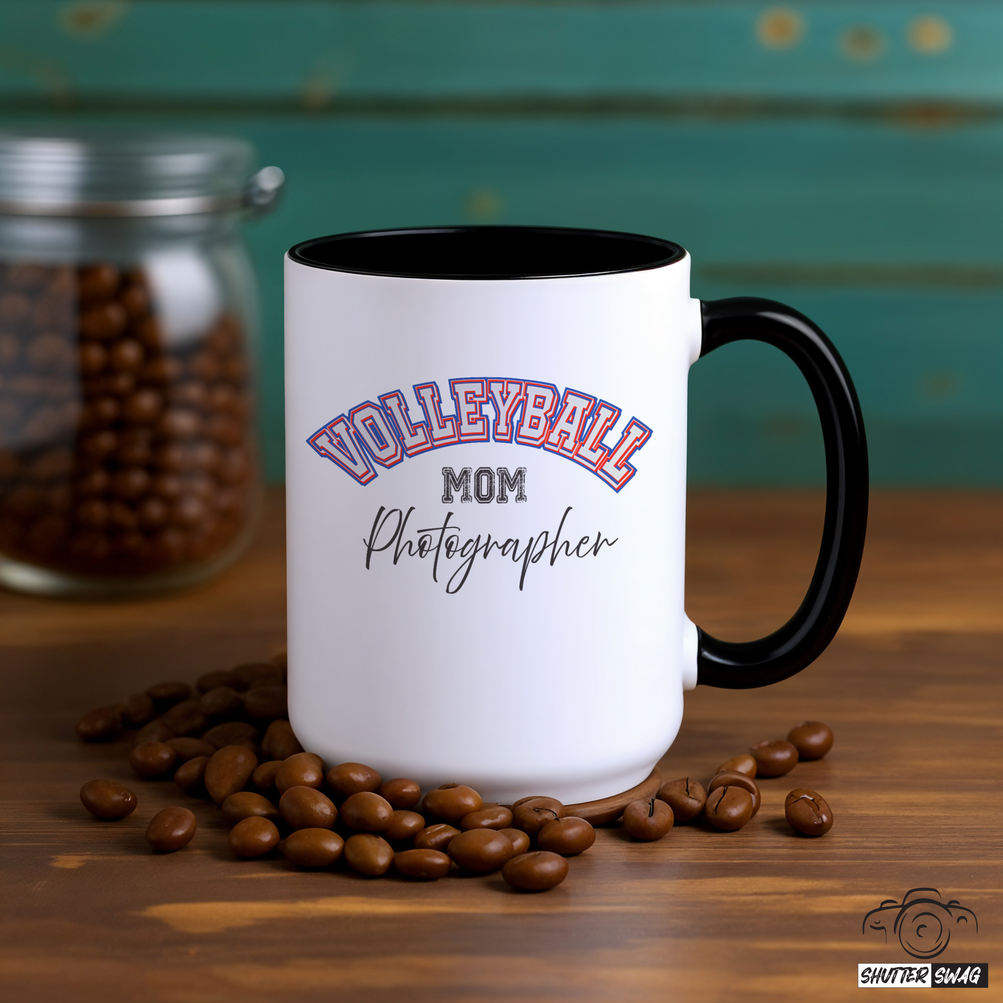 Shutter Swag Designs Volleyball Mom Photographer Accent Mug