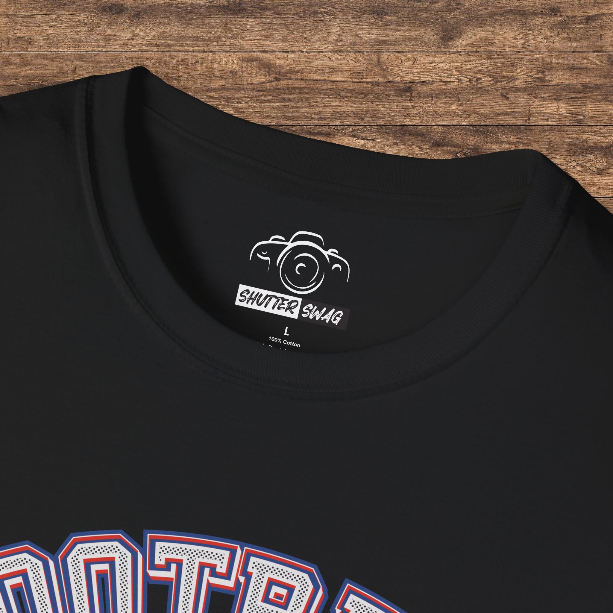 Shutter Swag Designs Football Dad Photographer Softstyle Cotton T-Shirt