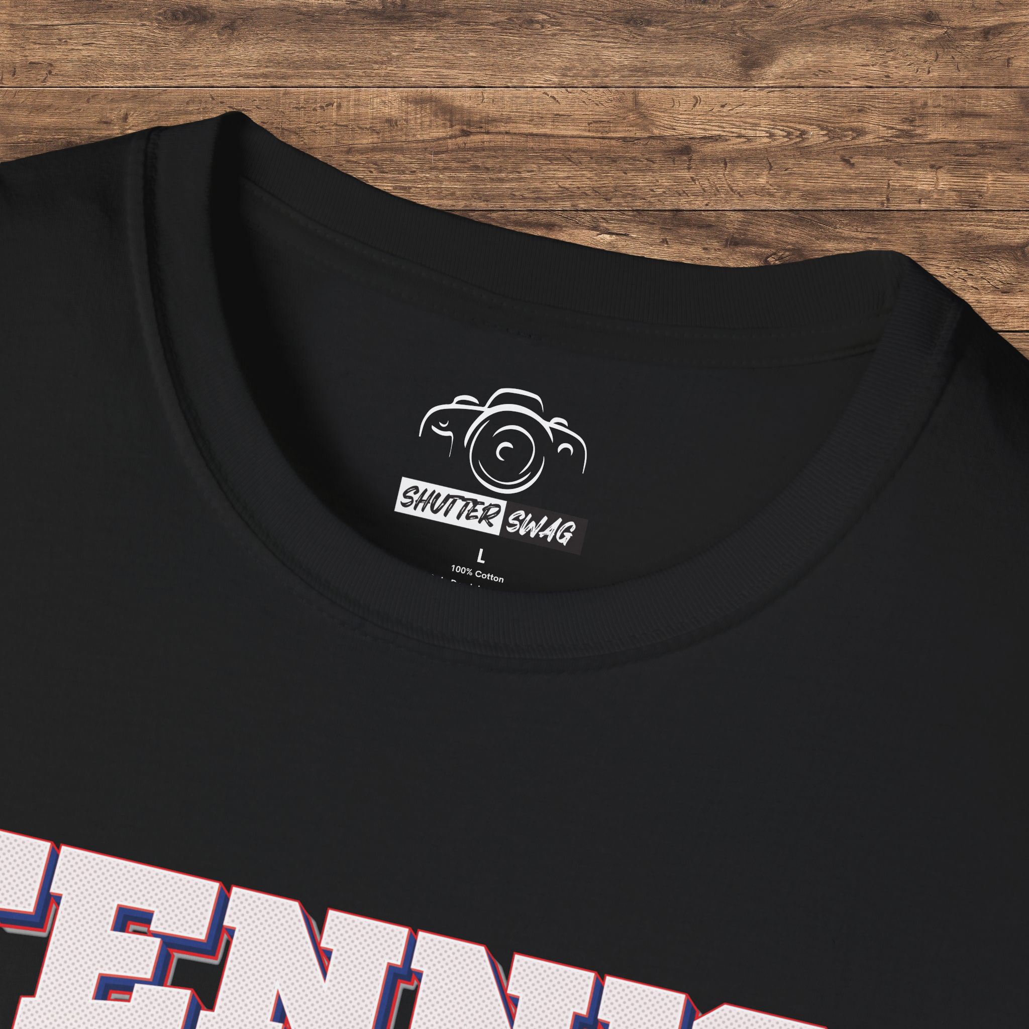 Shutter Swag Designs Tennis Dad Photographer Softstyle Cotton T-Shirt