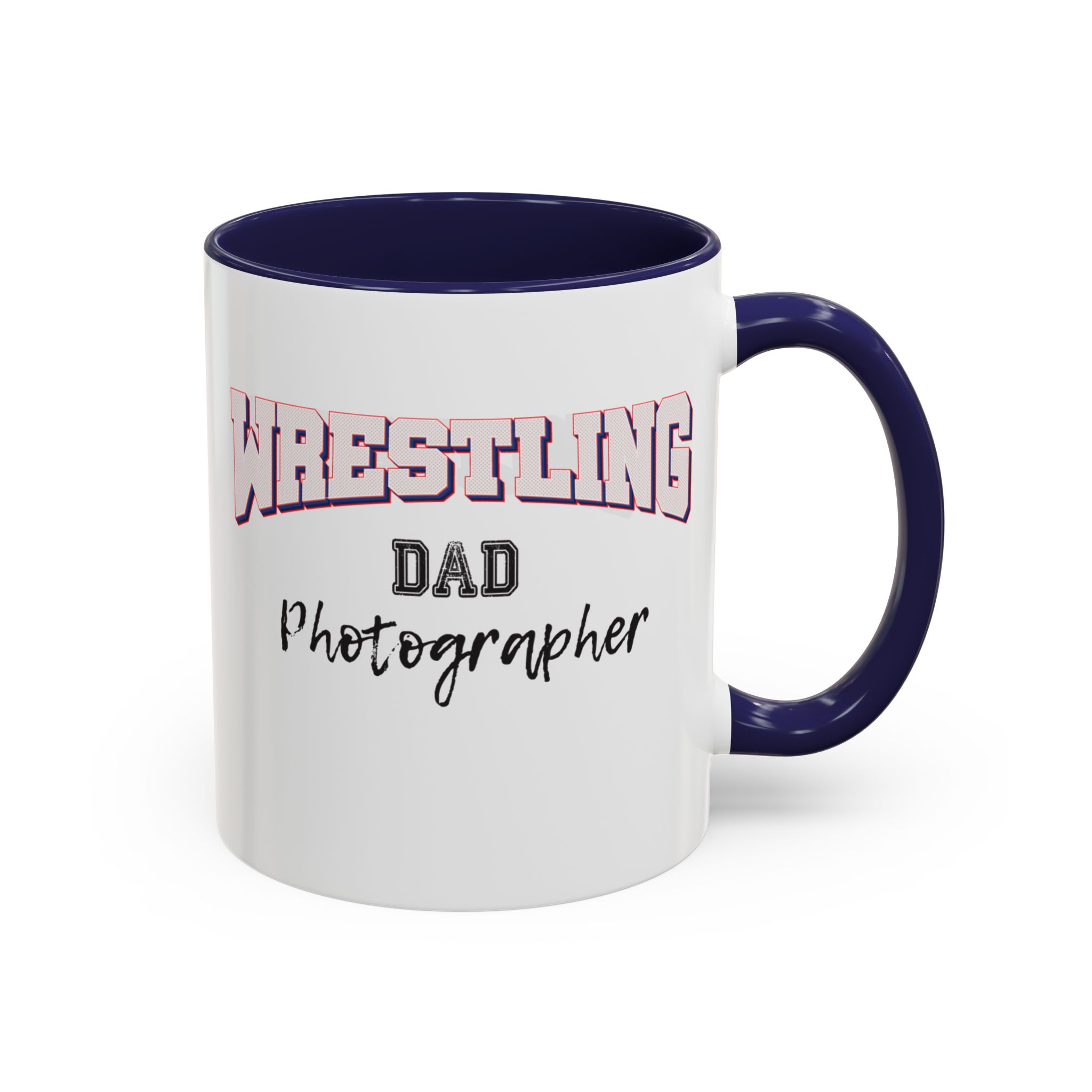 Shutter Swag Designs Wrestling Dad Photographers Accent Coffee Mug