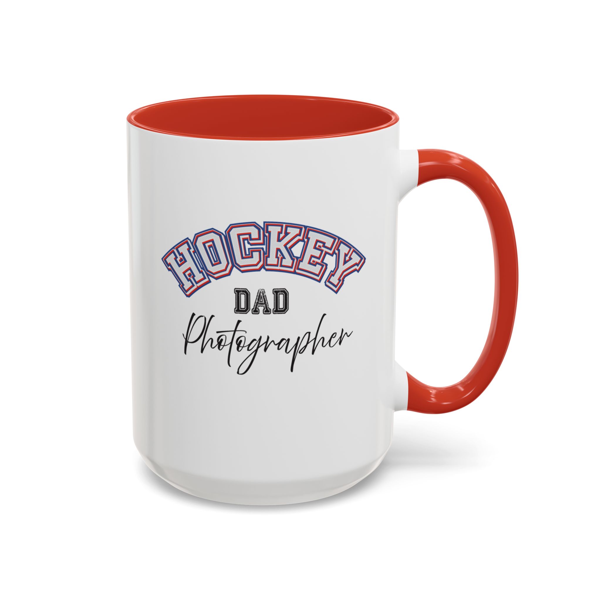 Shutter Swag Designs Hockey Dad Photographer Accent Coffee Mug