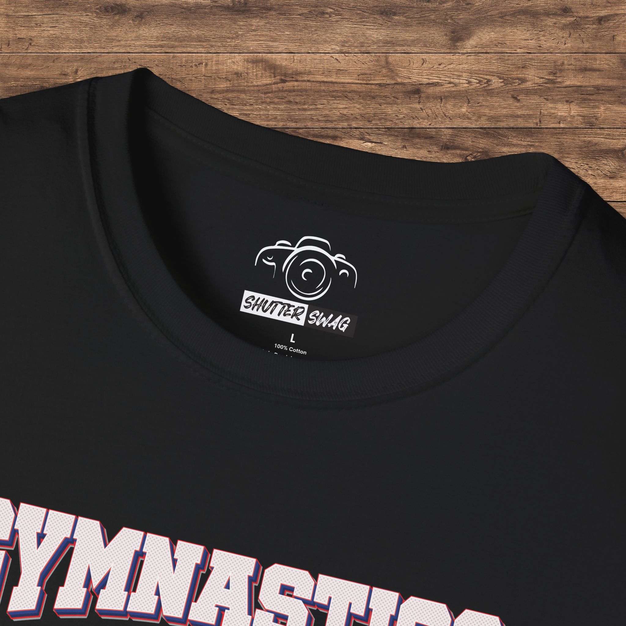 Shutter Swag Designs Gymnastics Mom Photographer Softstyle Cotton T-Shirt