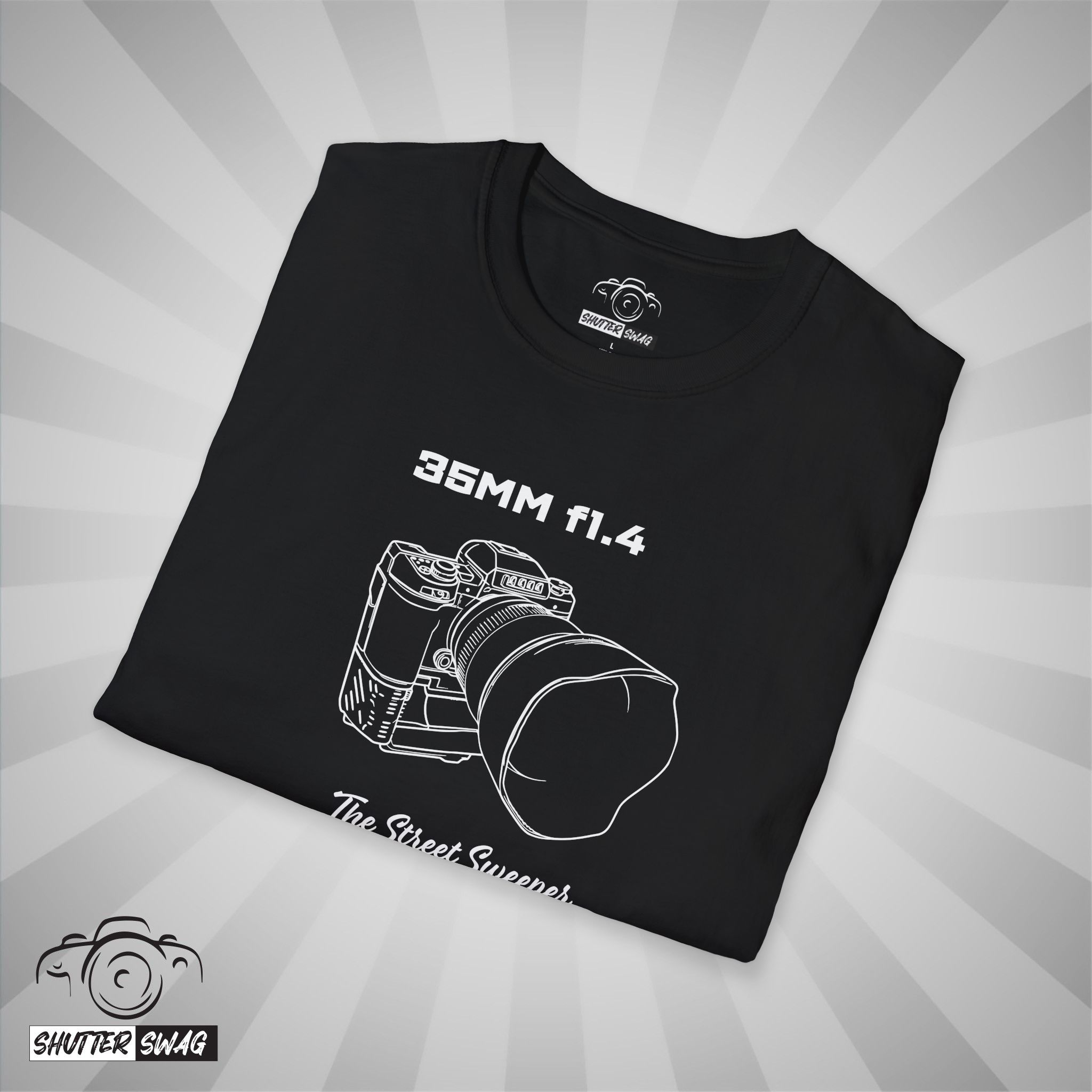 Shutter Swag Designs 35mm f1.4 Camera Lens T-shirt