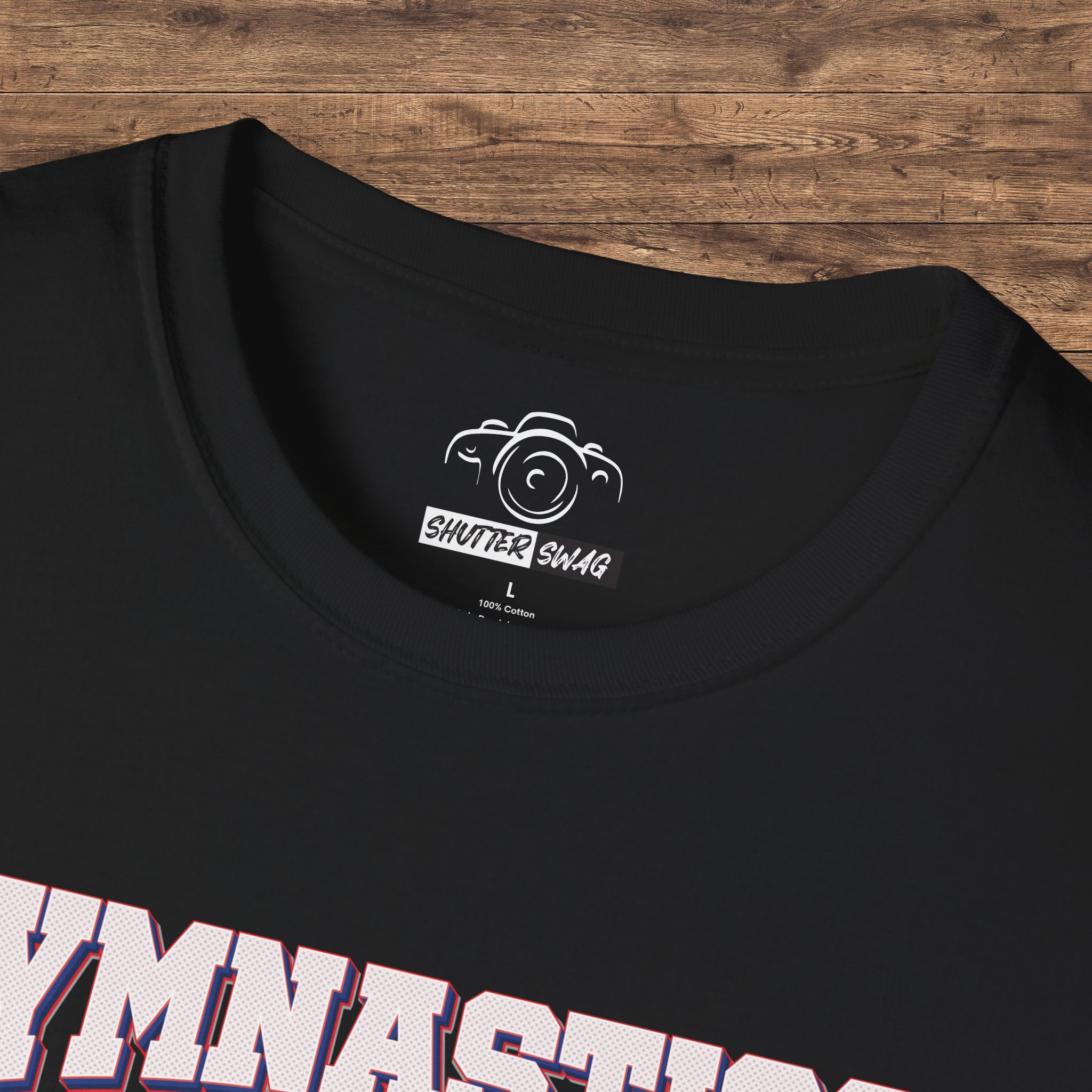 Shutter Swag Designs Gymnastics Dad Photographer Softstyle Cotton T-Shirt