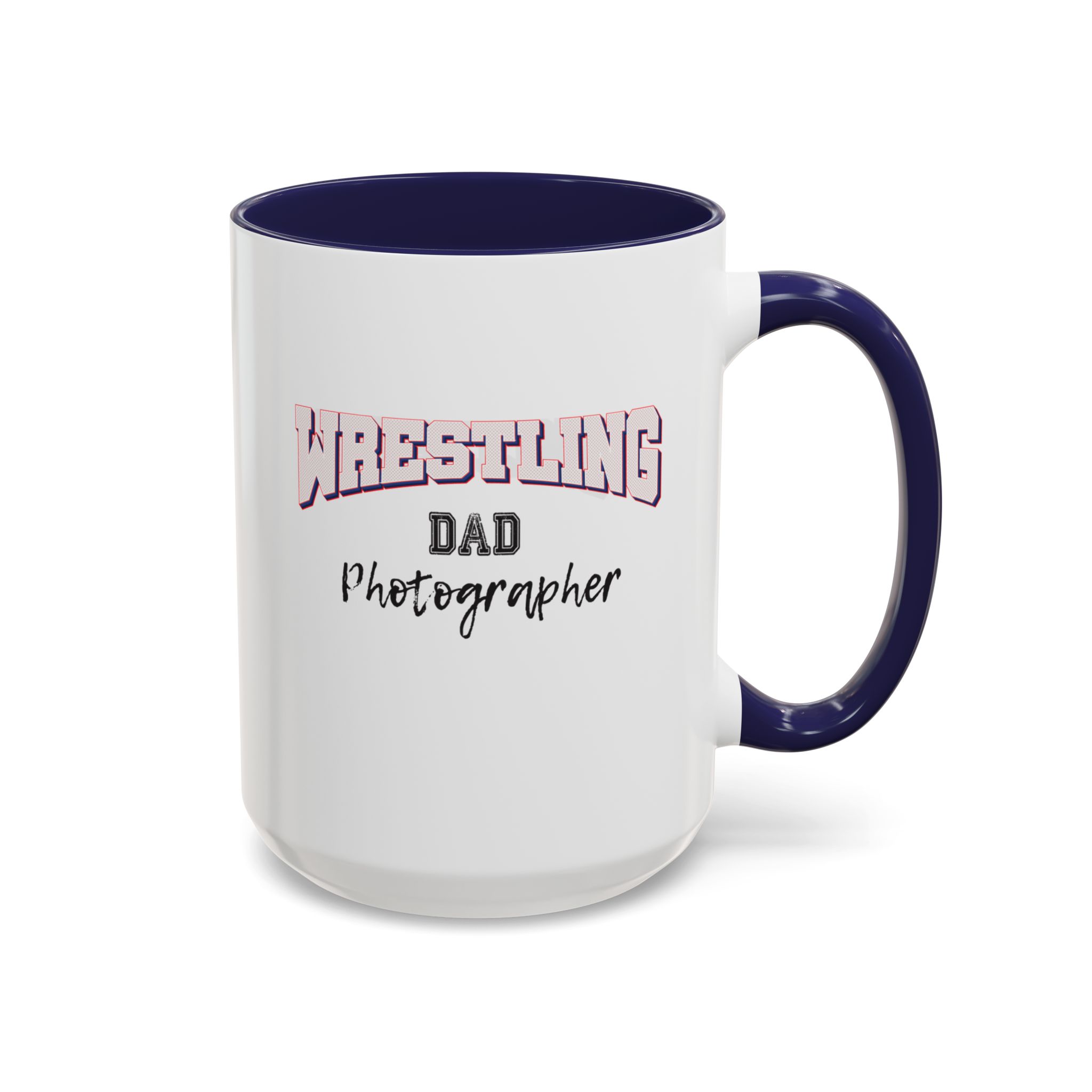 Shutter Swag Designs Wrestling Dad Photographers Accent Coffee Mug