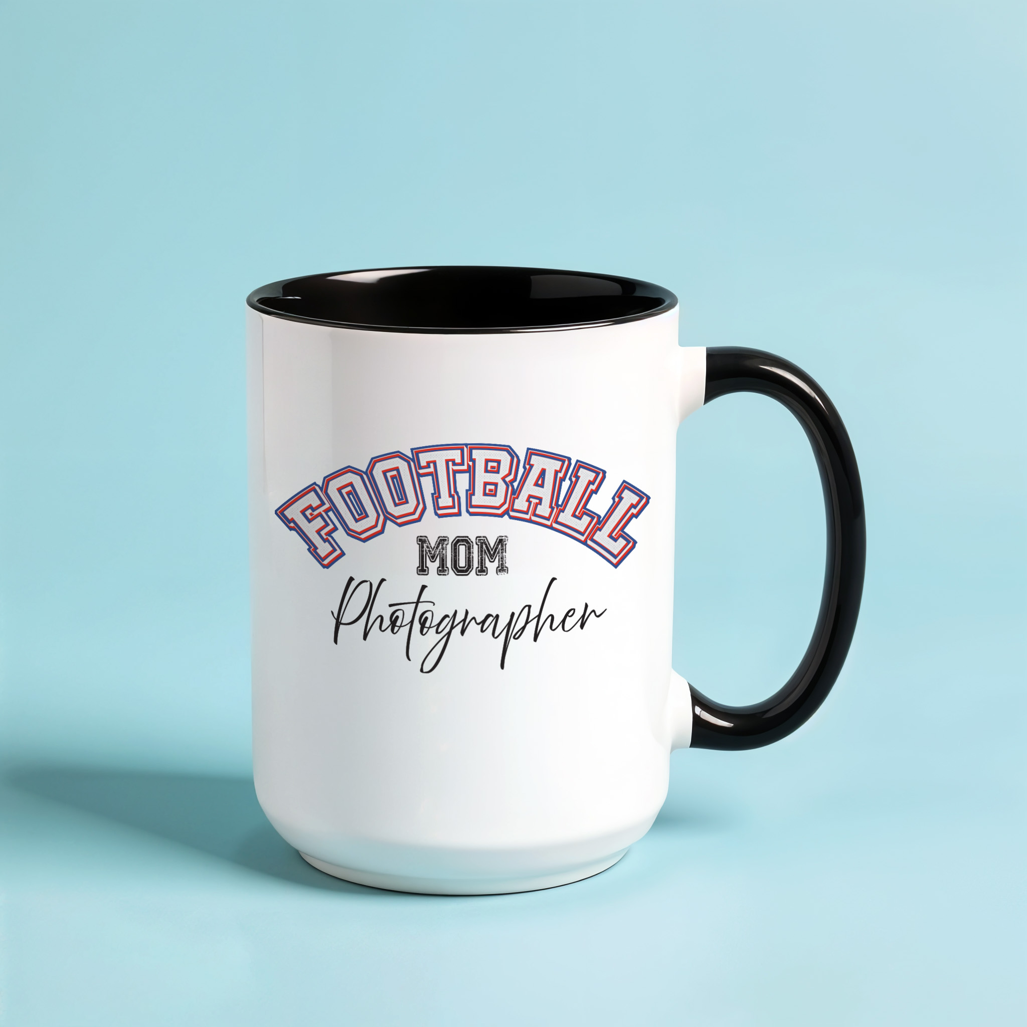 Shutter Swag Designs Football Mom Photographer Accent Coffee Mug