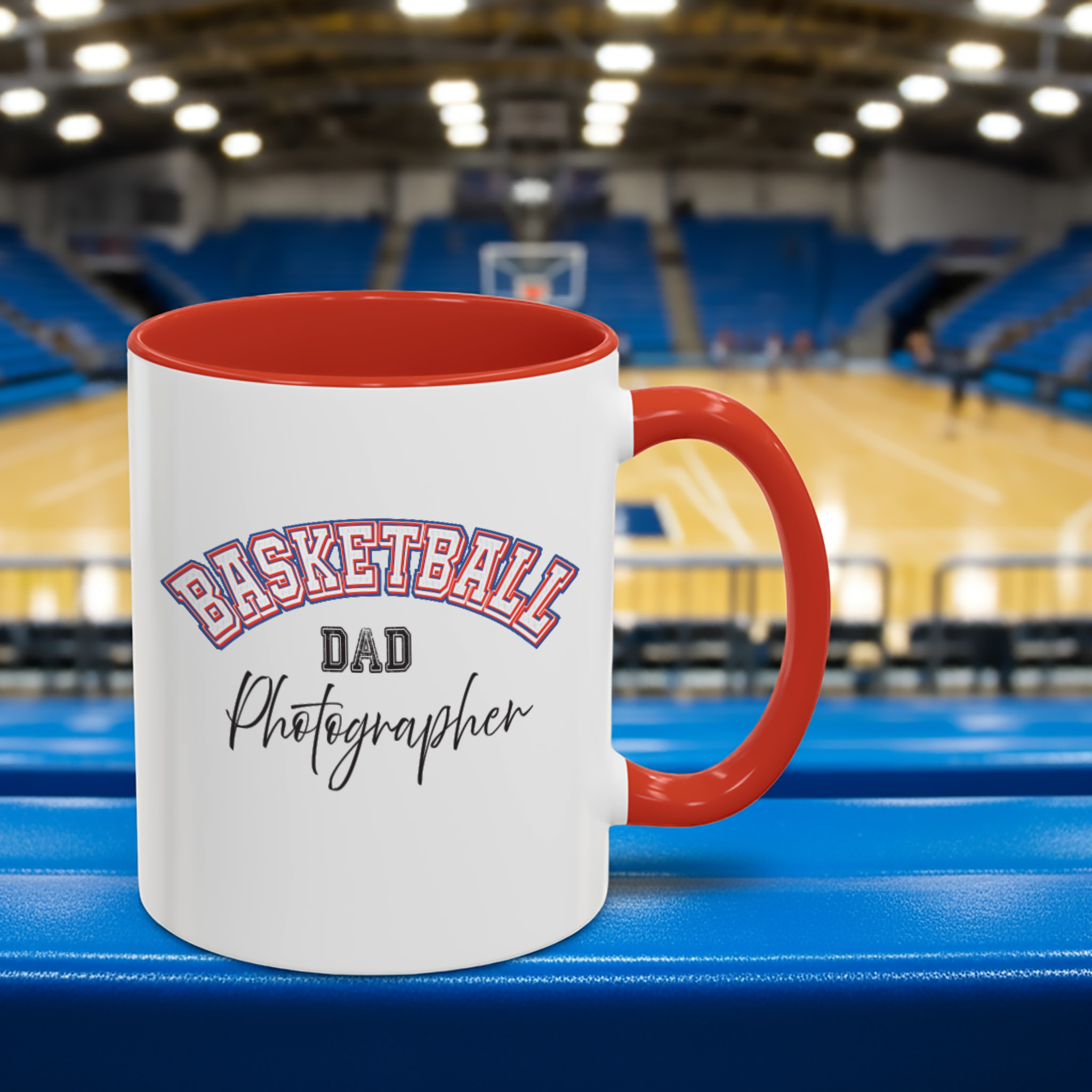 Basketball Dad Photographers Accent Mug 11oz, 15oz Basketball Dad Photographers Accent Mug 11oz, 15oz