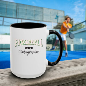 Shutter Swag Designs Pickleball Wife Black 15oz Mug