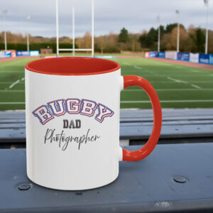 Shutter Swag Designs Rugby Dad Red 11oz Mug