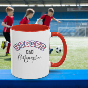 Shutter Swag Designs Soccer Dad Red 11oz Mug