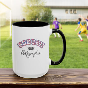 Shutter Swag Designs Soccer Mom Black 15oz Mug