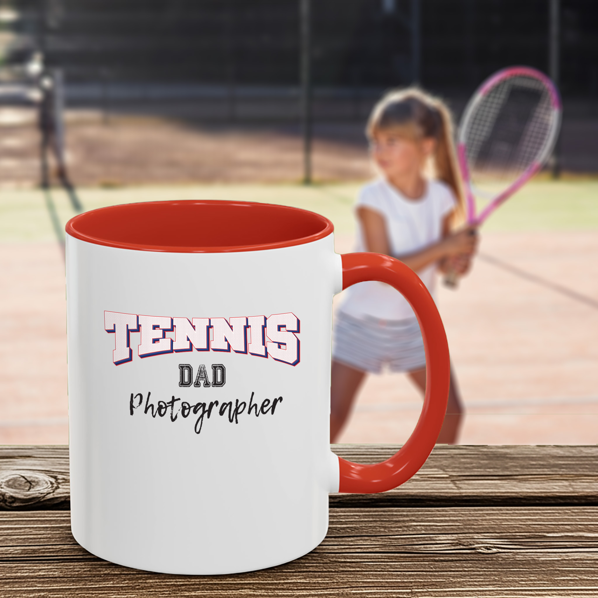 Shutter Swag Designs Tennis Dad Red 11oz Mug