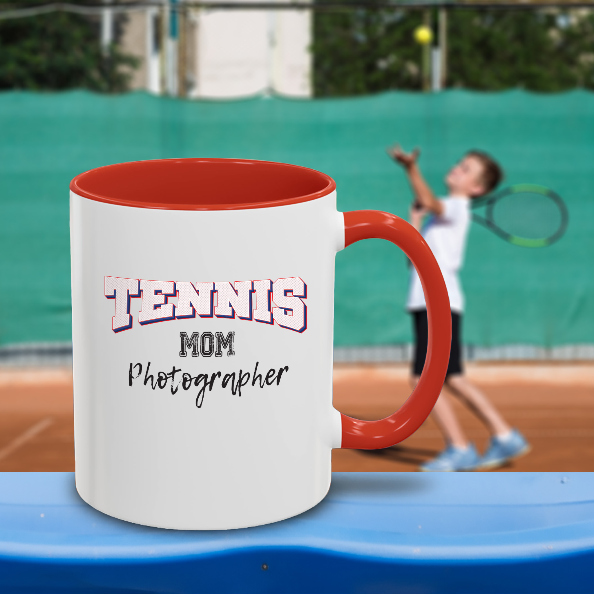 Tennis Mom Red 11oz Mug Context 3 Shutter Swag Designs Tennis Mom Red 11oz Mug