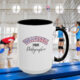 Volleyball Mom Photographer Accent Coffee Mug 15oz, black